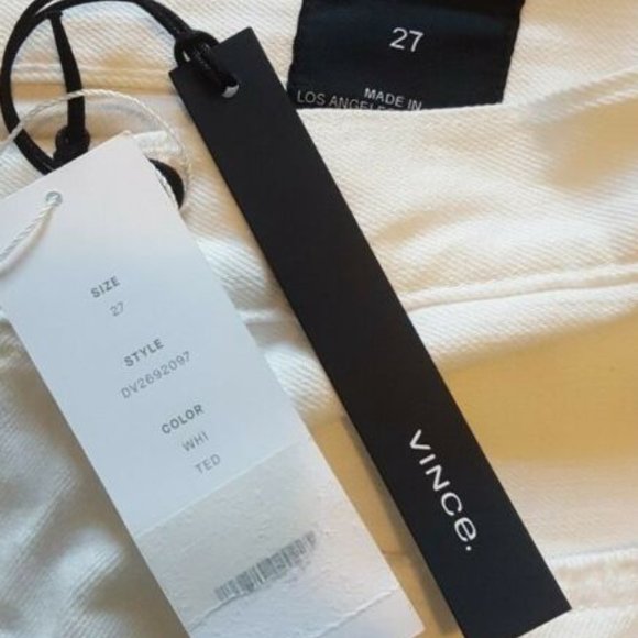 Vince Union Slouch Crop High Rise White Jeans - Picture 2 of 8